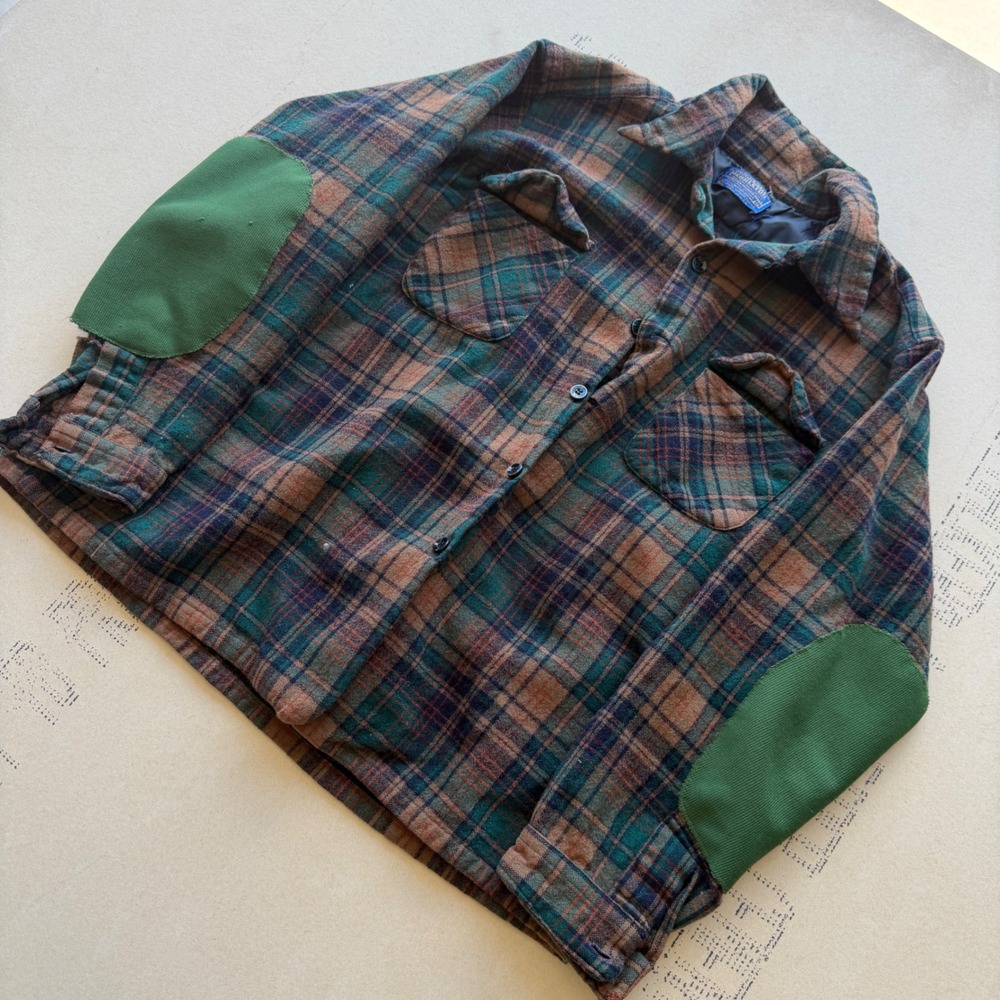 Vintage 60s/70s Pendleton Wool Flannel Shirt Jacket